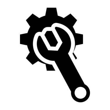 Seo ve teknoloji simgesinin vektör illüstrasyonu