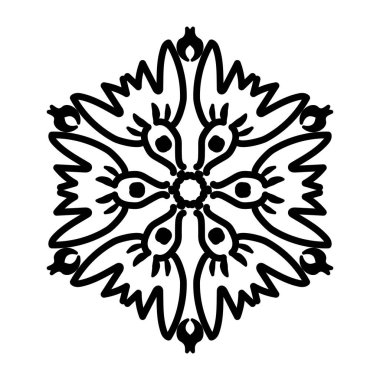 siyah ve beyaz mandala tasarımı