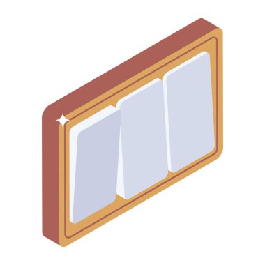 İzometrik ev simgesi. Web tasarımı için tahta blok vektör simgelerinin düz çizimi