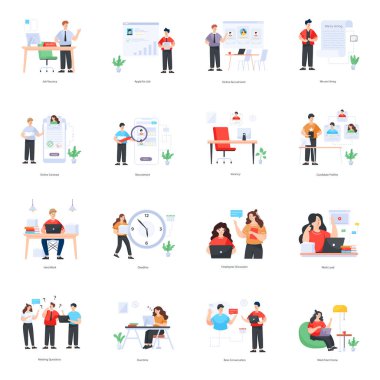 Web tasarımı için vektör simgeleri kümesi 