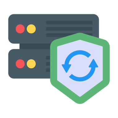 veri transferi düz vektör simgesi