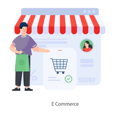 İnternetten alışveriş. Web simgesi