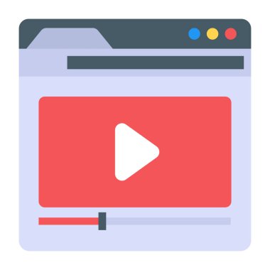 Tarayıcı. Web simgesi basit illüstrasyon