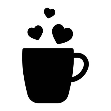 Kahve fincanı ikonu. vektör illüstrasyonu