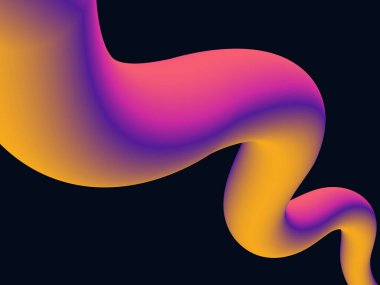 Sıvı eğimli soyut bir arkaplan. 3d illüstrasyon.