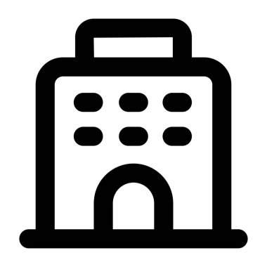 Otel ve iş hattı vektör simgesi.