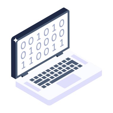 Modern dizüstü bilgisayar simgesinin vektör illüstrasyonu