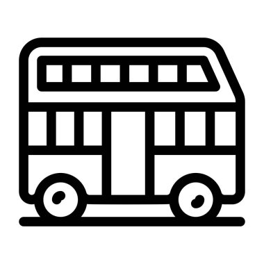 Otobüs. Web simgesi basit illüstrasyon