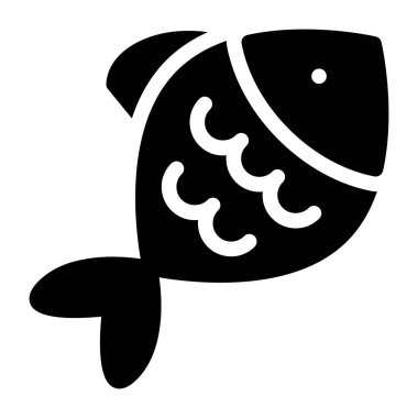 balık simgesi vektör illüstrasyonu