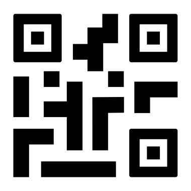 qr kod simgesi, vektör illüstrasyonu