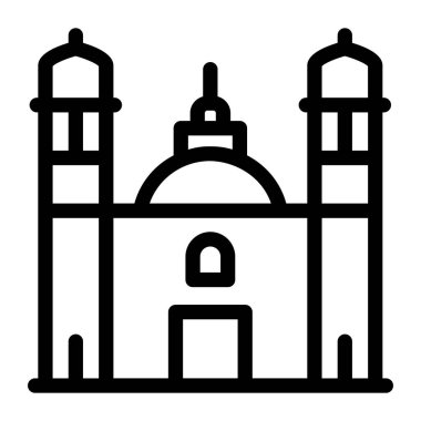 Kilise binası. Web simgesi basit illüstrasyon