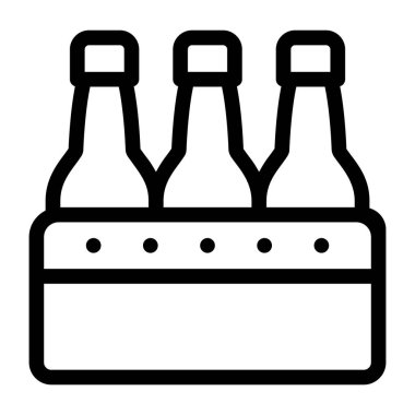 bira şişeleri simgesi, vektör illüstrasyonu