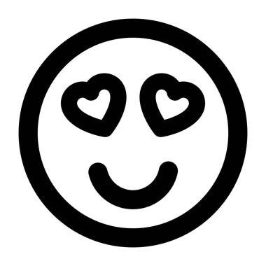 Gülümse. Web simgesi basit illüstrasyon