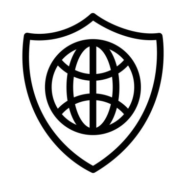 Kalkan. Web simgesi basit illüstrasyon