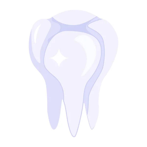 牙齿图标 牙科护理符号 平面设计风格 — 图库矢量图片