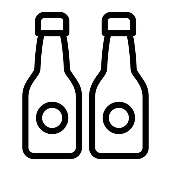 Icono Botellas Cerveza Esquema Ilustración Los Iconos Vectores Bebidas Alcohólicas — Archivo Imágenes Vectoriales