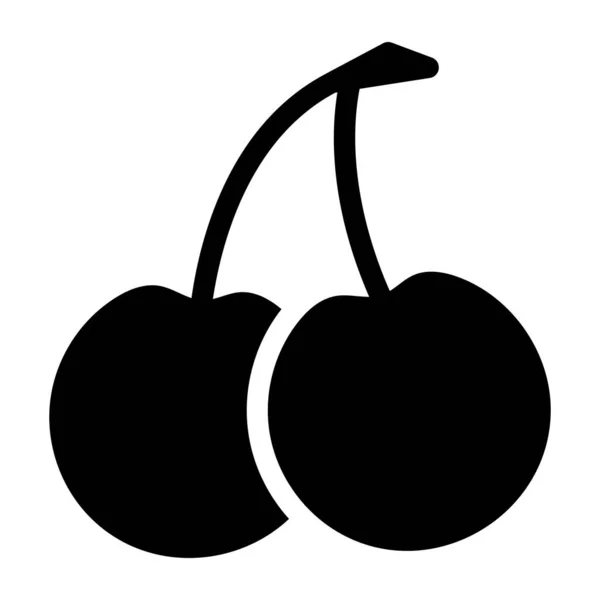 Kirschen Web Symbol Einfache Illustration — Stockvektor