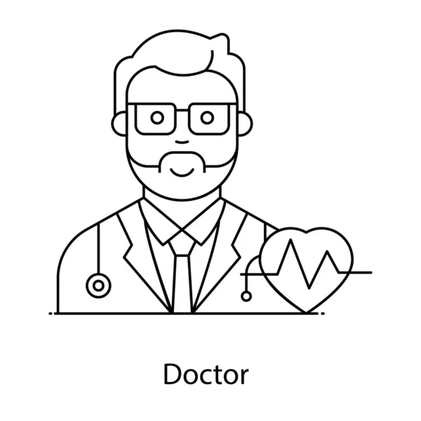 Ilustración Vectorial Médico Con Estetoscopio — Vector de stock