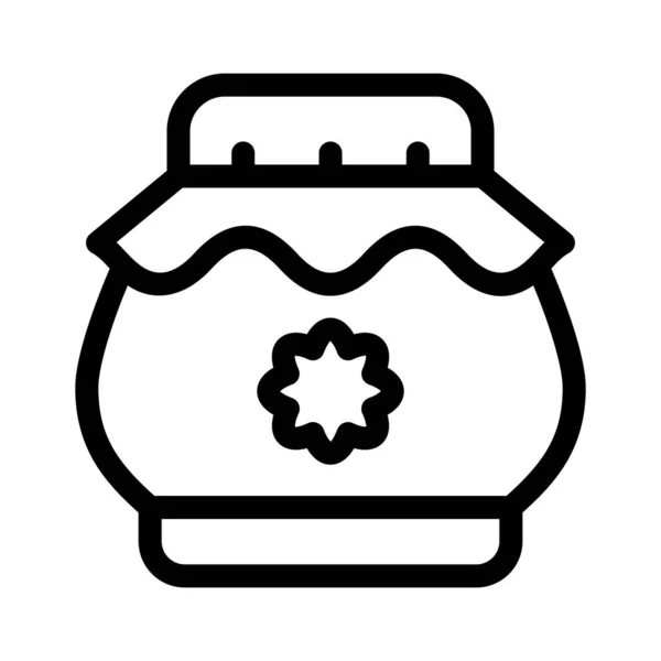 Jam Jar Icono Web Diseño Simple — Archivo Imágenes Vectoriales