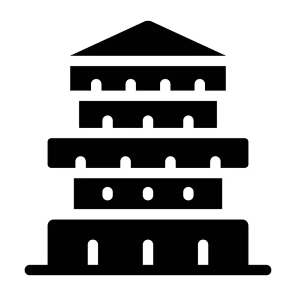 Edificio Icono Web Ilustración Simple — Archivo Imágenes Vectoriales