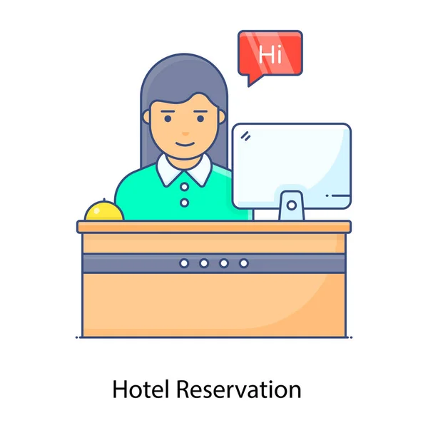 Κρατήσεις Ξενοδοχείων Web Icon Διανυσματική Απεικόνιση — Διανυσματικό Αρχείο