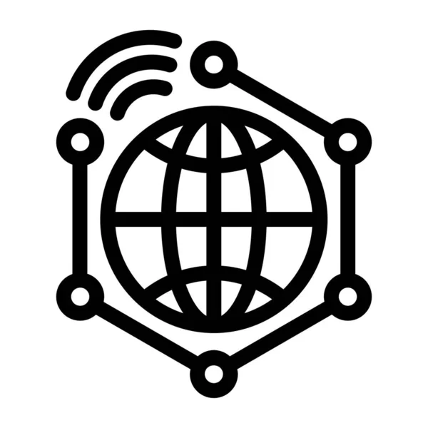 Internet Network Icon Vektor Illustration — Stockvektor