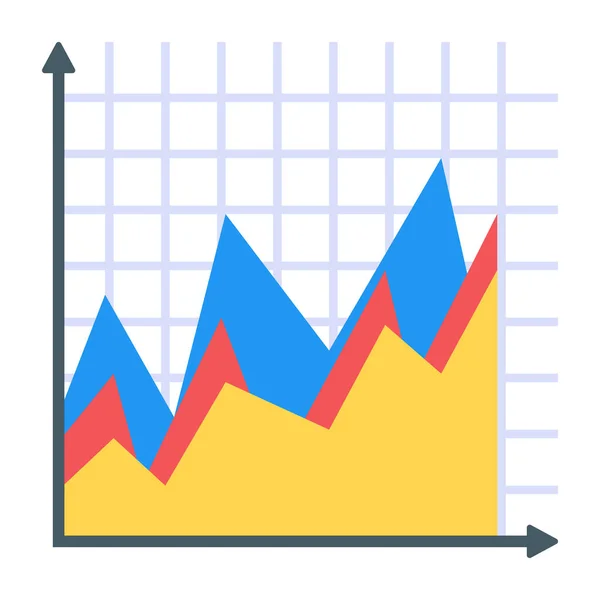 Üzleti Grafikon Ikon Vektor Illusztráció — Stock Vector