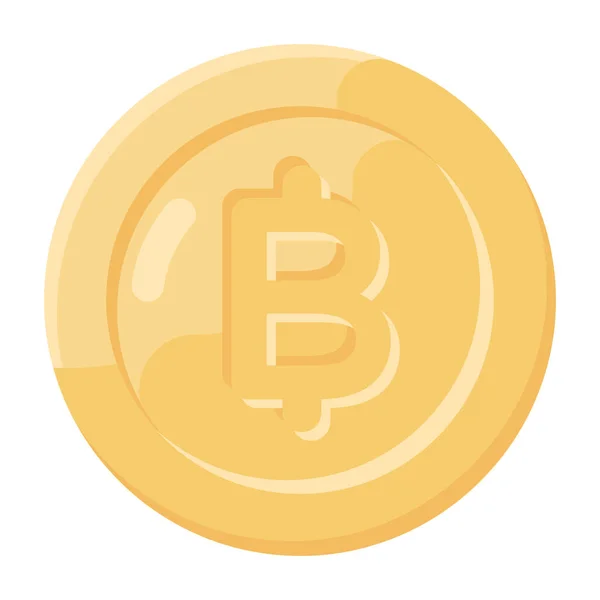 Icône Bitcoin Illustration Plate Des Icônes Vectorielles Argent Pour Web — Image vectorielle