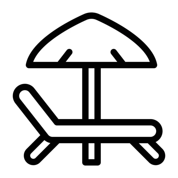 Chair Flat Vector Icon — Stock Vector