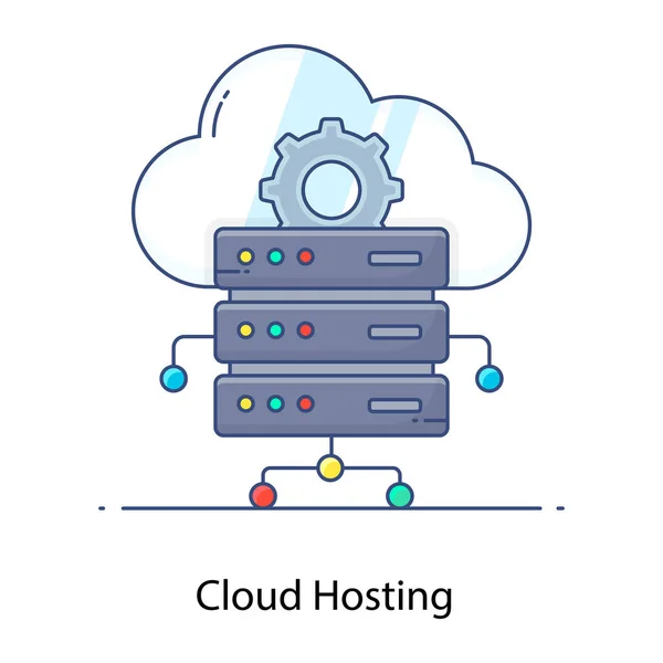 Cloud Computing Diseño Iconos Planos — Vector de stock