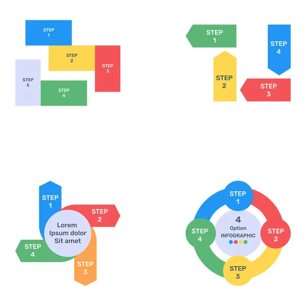 Vektor Business Graphen Mit Verschiedenen Optionen — Stockvektor