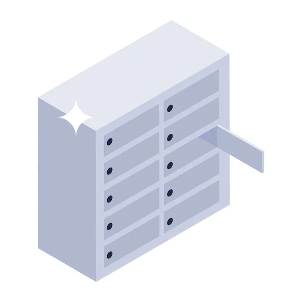 存储服务器房间图标矢量插图 — 图库矢量图片