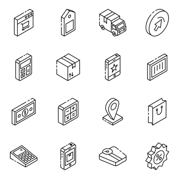 Conjunto Iconos Vectoriales Para Diseño Web — Vector de stock