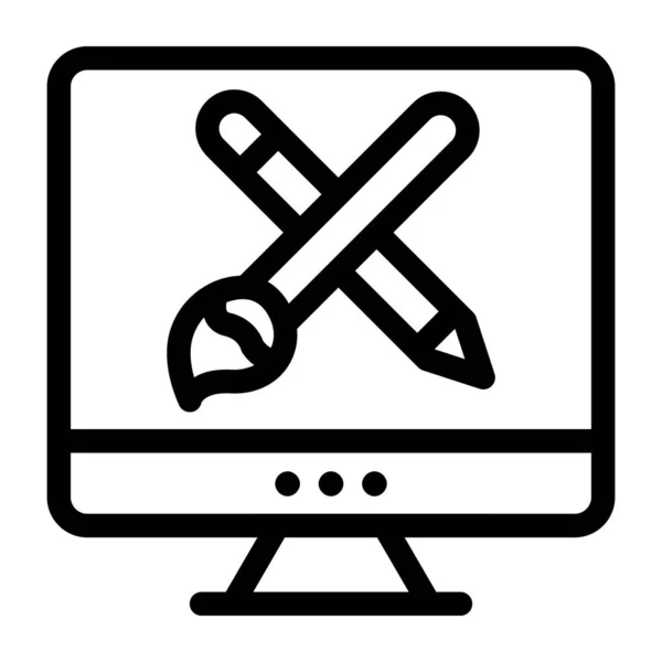 Escritura Icono Web Ilustración Vectorial — Vector de stock