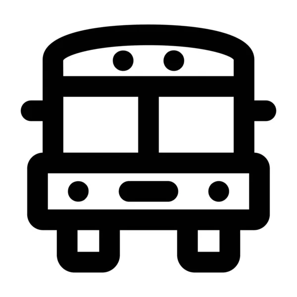 Bus Web Symbol Einfache Illustration — Stockvektor