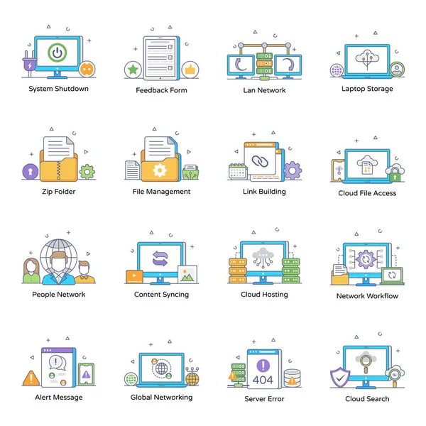 Seo ve teknoloji simgesinin vektör illüstrasyonu