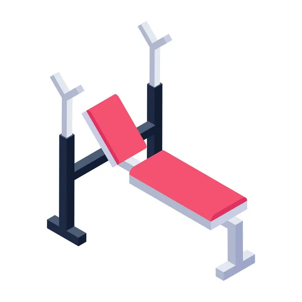 Een Icoon Voor Fitnessapparatuur Isometrisch Van Fitness Stoel Vector Pictogrammen — Stockvector