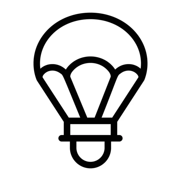 熱気球のアイコン ウェブデザイン用電球ベクトルラインアイコンの概要図 — ストックベクタ
