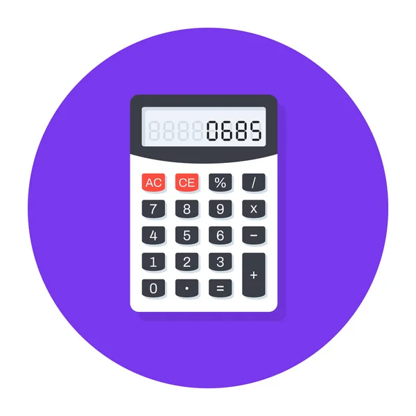 Icono Calculadora Ilustración Vectorial — Vector de stock