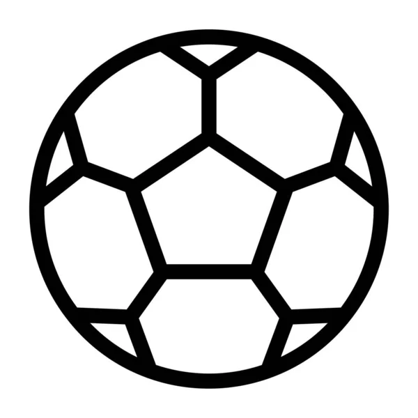 Icône Ballon Football Contour Football Jeu Vecteur Bouton Pour Web — Image vectorielle