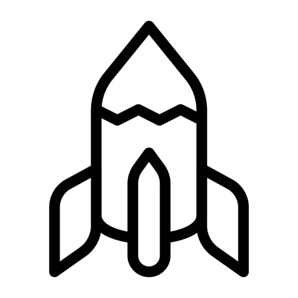 Ракета Веб Іконка Проста Ілюстрація — стоковий вектор