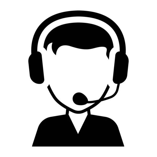 Call Center Support Service Icoon Vector Illustratie Grafisch Ontwerp — Stockvector