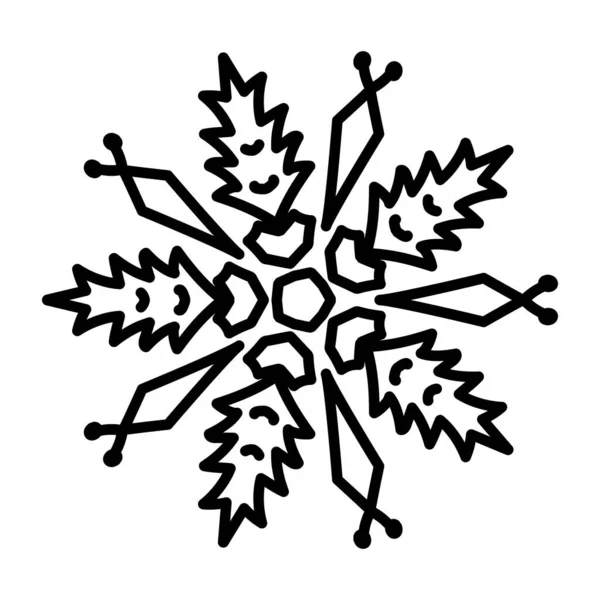 Vector Illustration Snowflake Icon — Stock Vector