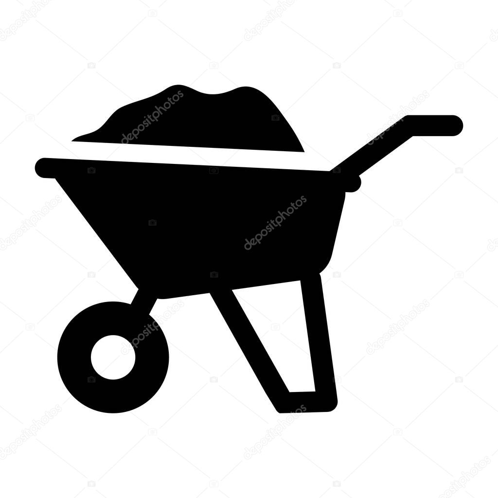 wheelbarrow. web icon simple illustration