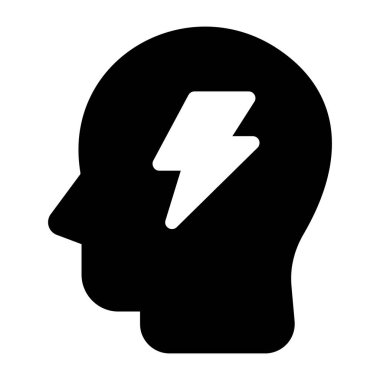 Bir erkek baş simgesinin vektör illüstrasyonu