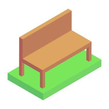 İzometrik bank ikonu. beyaz arkaplanda izole edilmiş ahşap ev vektör çizimi