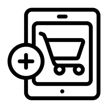 İnternetten alışveriş. Web simgesi