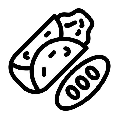 Yemek. Web simgesi basit illüstrasyon