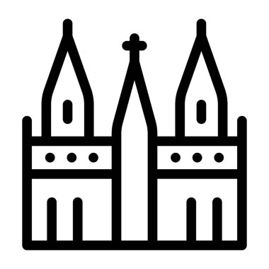 Şato. Web simgesi basit illüstrasyon