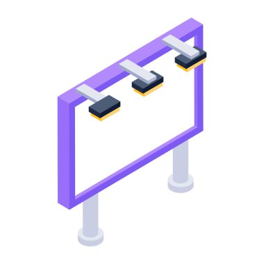 Büyük bir panonun izometrik vektör çizimi